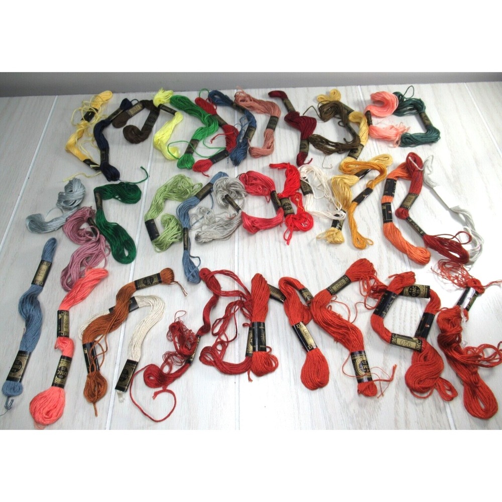 DMC 25 Mouline Special Cotton Embroidery Thread 35 Lot 8m Assorted Color variety